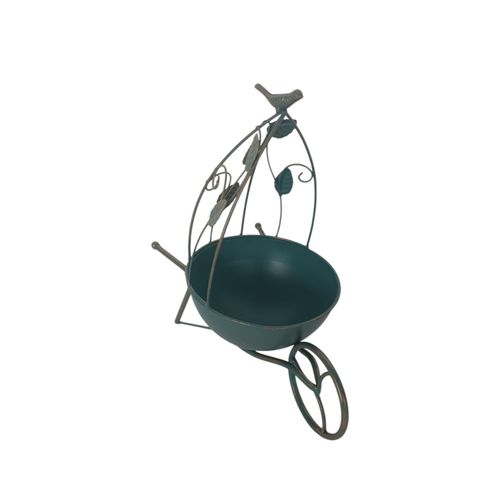36CM BLUE METAL GARDEN PLANTER - InStock