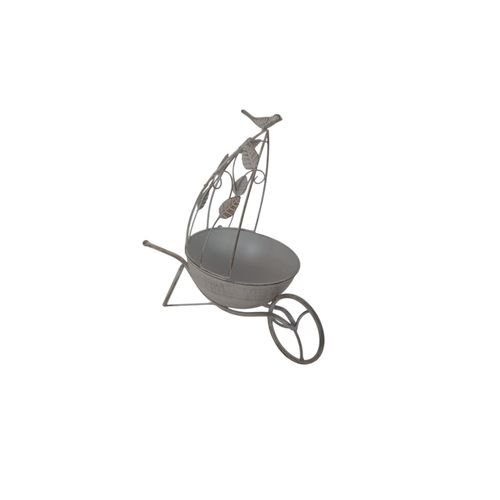 36CM CREAM METAL GARDEN PLANTER - InStock
