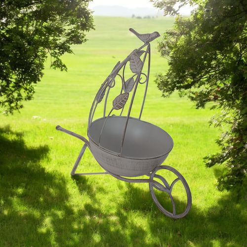 36CM CREAM METAL GARDEN PLANTER - InStock