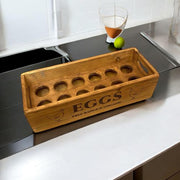 36CM WOODEN EGG STORAGE BOX (12) - InStock