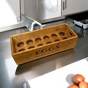 36CM WOODEN EGG STORAGE BOX (12) - InStock