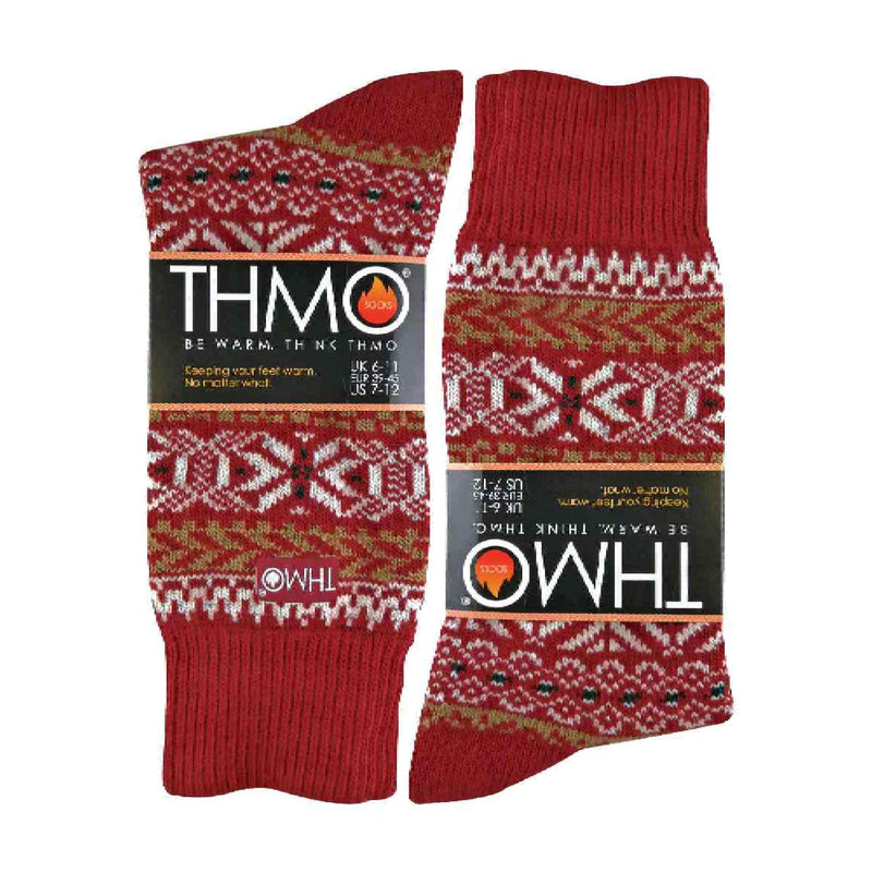 1 Pack Mens Vintage Nordic Thermal Thick Wool Blend Socks
