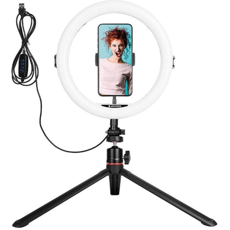Agfaphoto 11" Bluetooth LED Desktop Ring Light for Smartphones