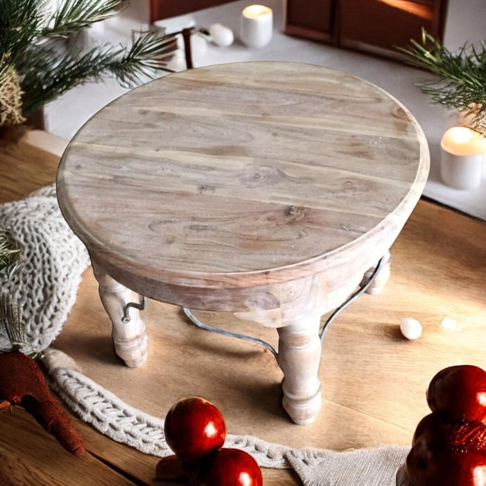 60CM WOODEN ROUND TABLE
