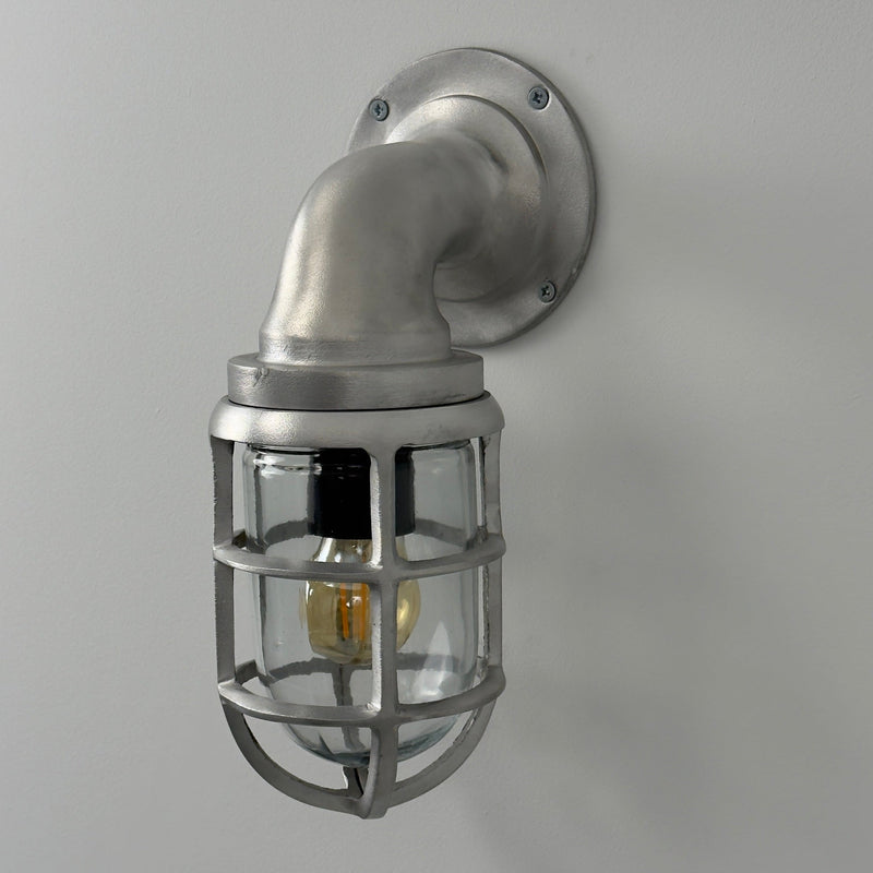 Beachamwell ~ Raw Cast Bulkhead Outdoor & Bathroom Sconce Wall Light ~ 10.5 Inch
