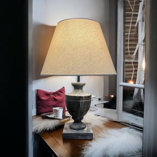 37CM TRADITIONAL LAMP AND SHADE - InStock