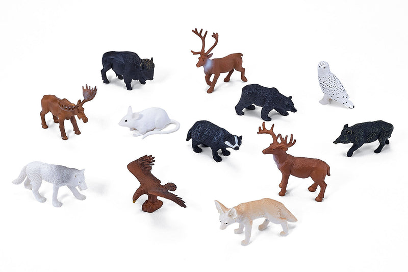 Mini Woodland Animal Playset 12pc Forest Figures