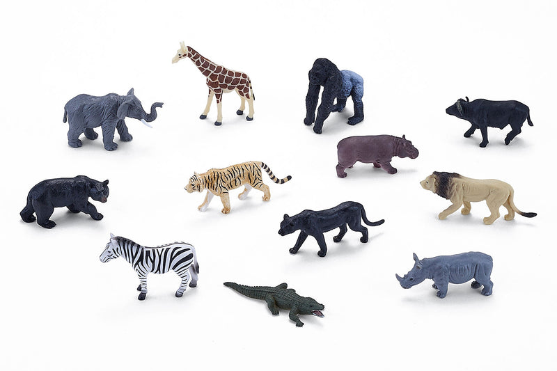 Mini African Wildlife Playset 12pc Animal Figures
