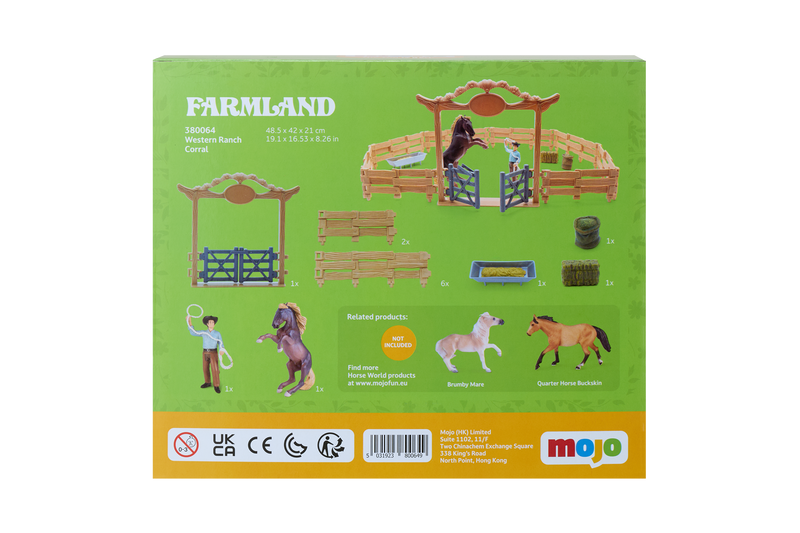 Western Ranch Corral Playset with Horse & Cowboy Farm Playset