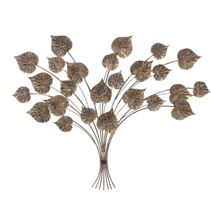 131CM METAL WALL DECOR LEAVES