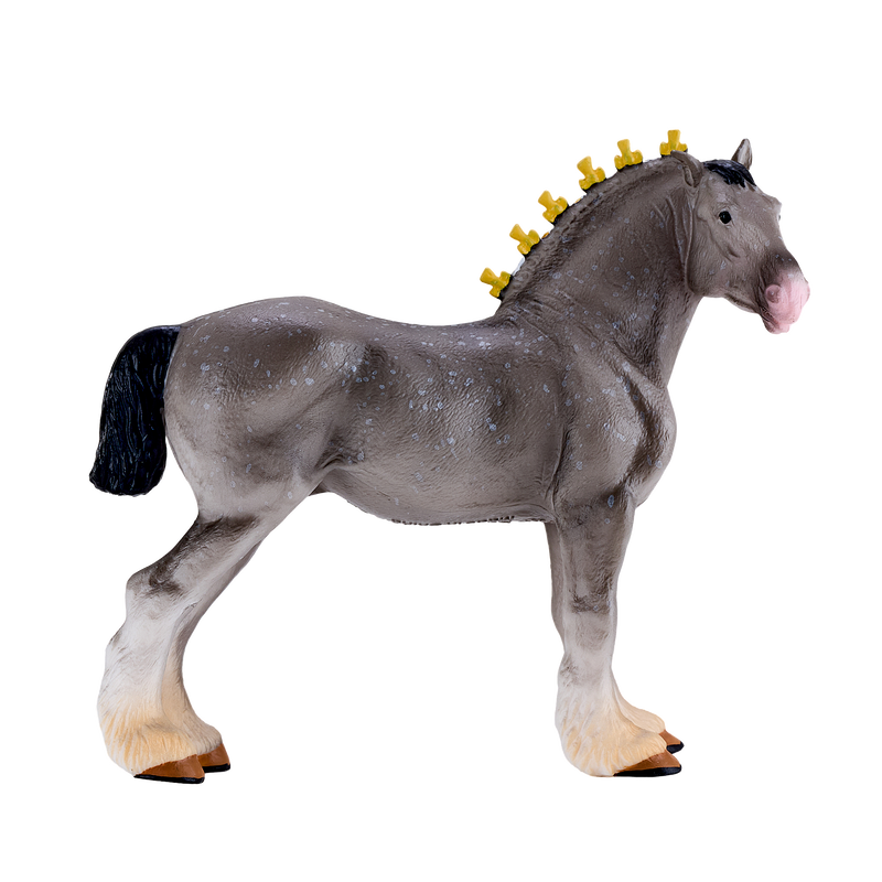 Shire Horse Dapple Grey Toy Realistic Equestrian Figurine