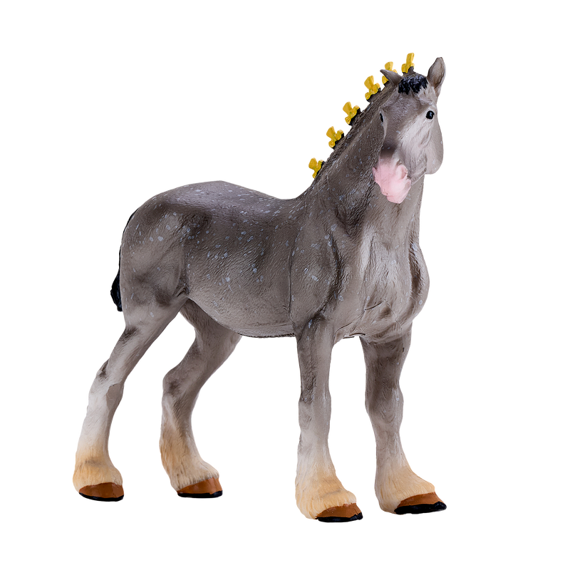 Shire Horse Dapple Grey Toy Realistic Equestrian Figurine
