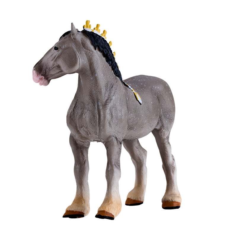 Shire Horse Dapple Grey Toy Realistic Equestrian Figurine