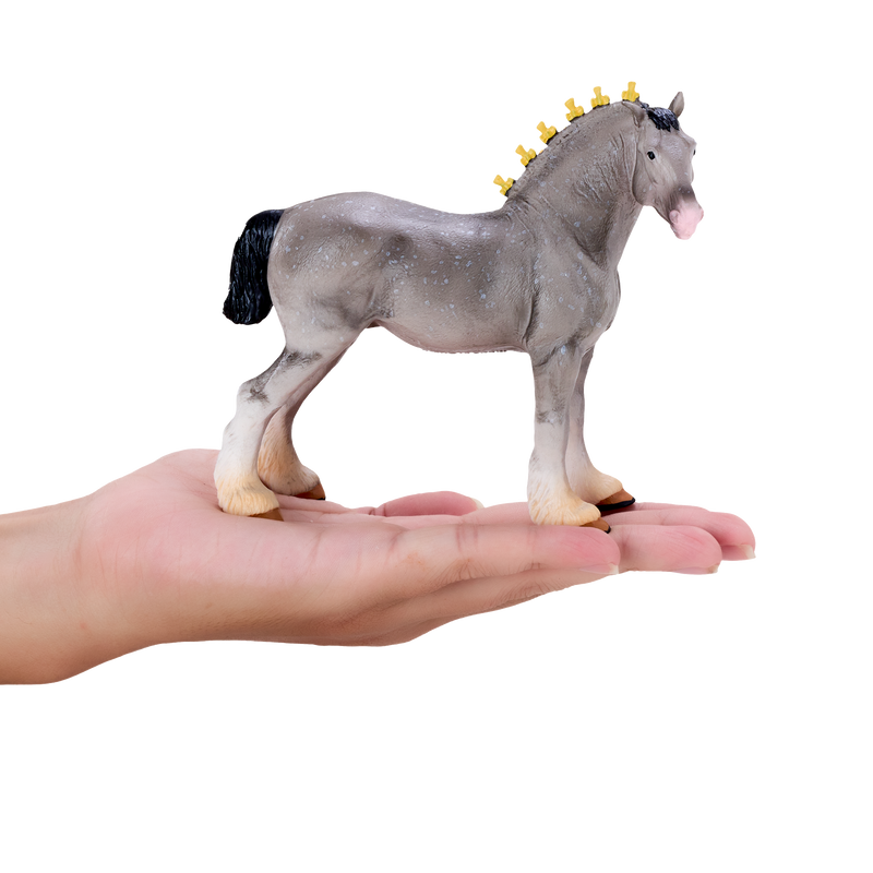 Shire Horse Dapple Grey Toy Realistic Equestrian Figurine