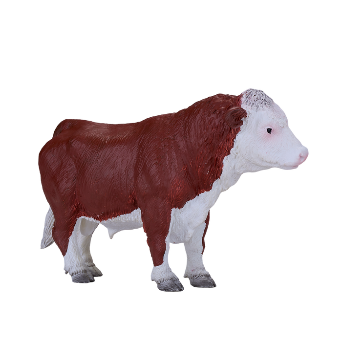 Hereford Bull Toy Farm Animal Figurine
