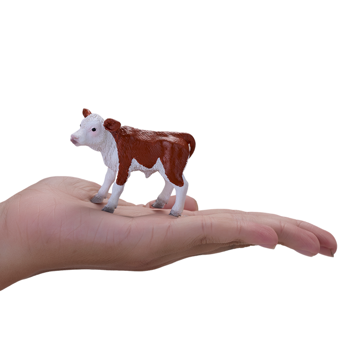 Hereford Calf Toy Farm Animal Figurine