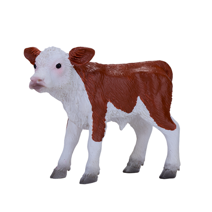 Hereford Calf Toy Farm Animal Figurine