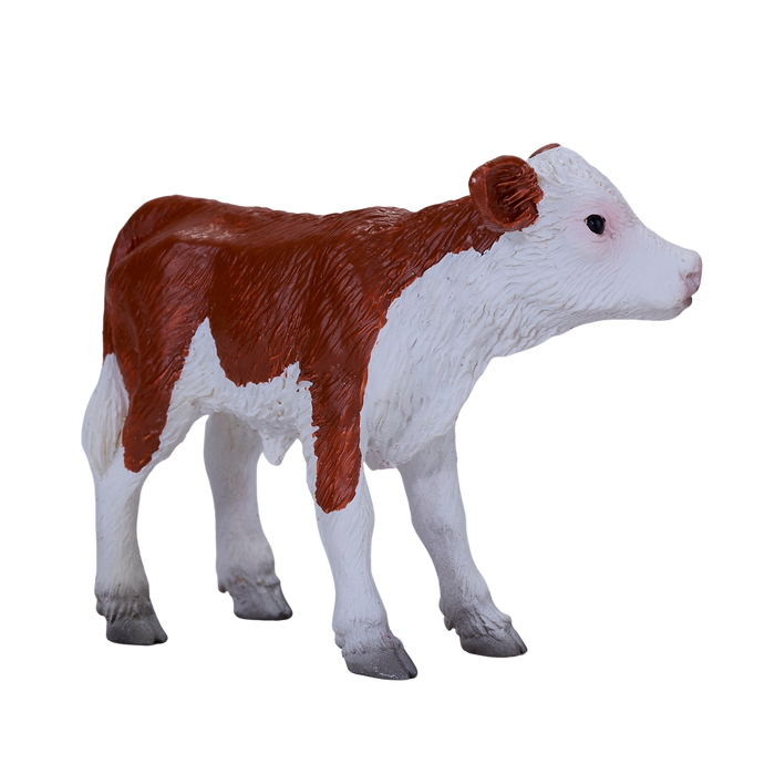 Hereford Calf Toy Farm Animal Figurine