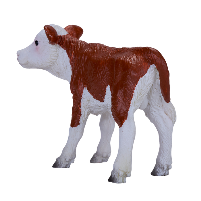 Hereford Calf Toy Farm Animal Figurine