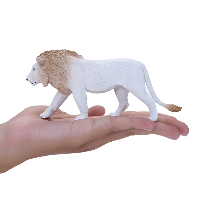 White Lion Toy Realistic Big Cat Figurine
