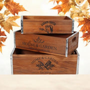 38/34/30CM SET 3 WOODEN TRAYS - InStock