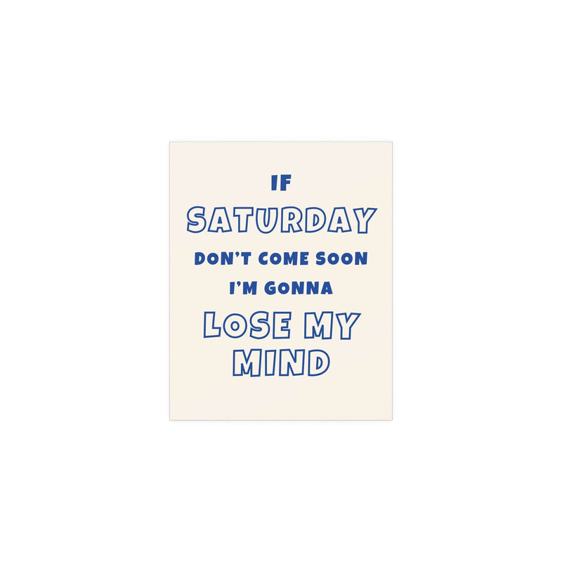 Sam Fender - Saturday (Off-white & Blue)