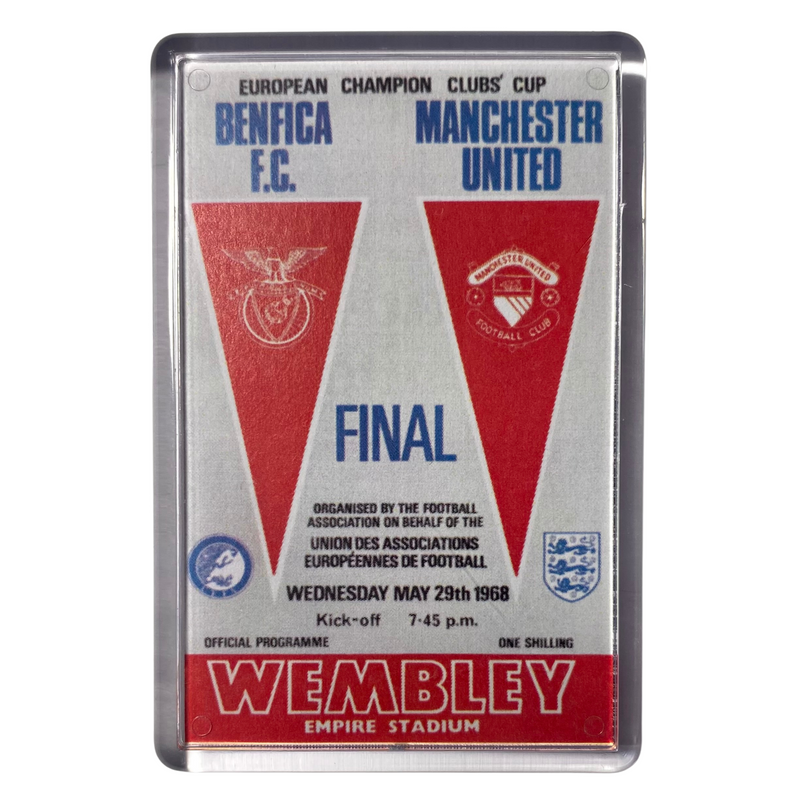 Wembley 1968 European Cup Final Programme Fridge Magnet