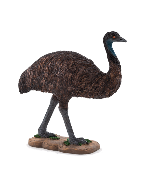 Emu Toy Figure Realistic Australian Wildlife Model - 10x10x9.5cm