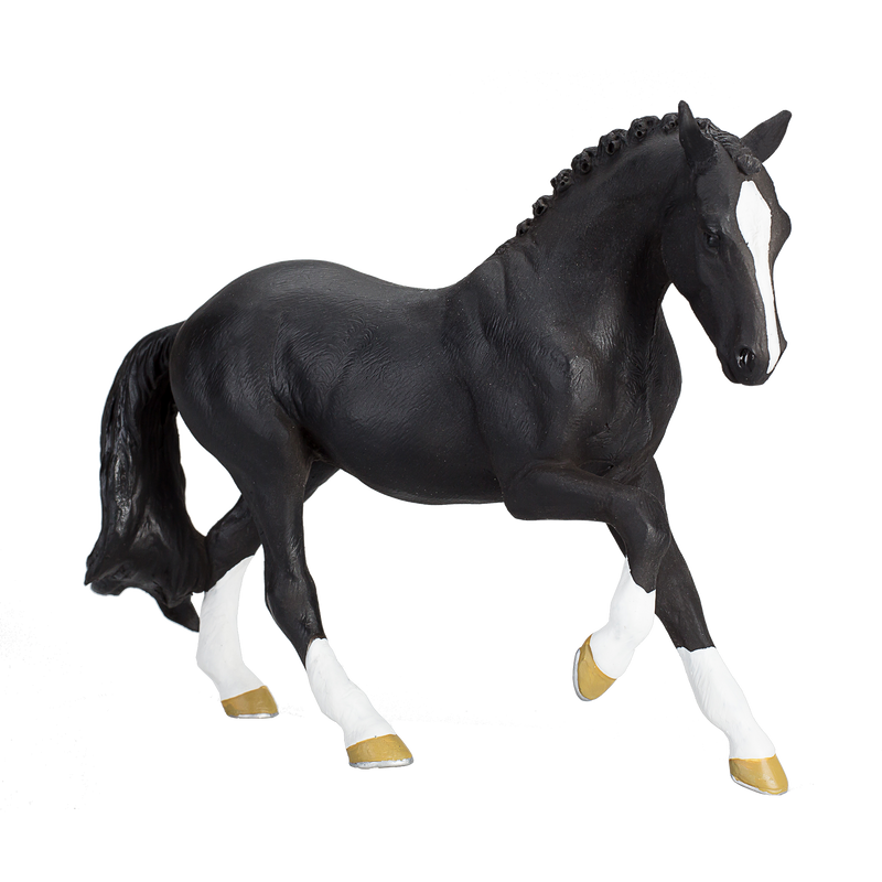 Hanoverian Black Horse Toy Realistic Equestrian Model