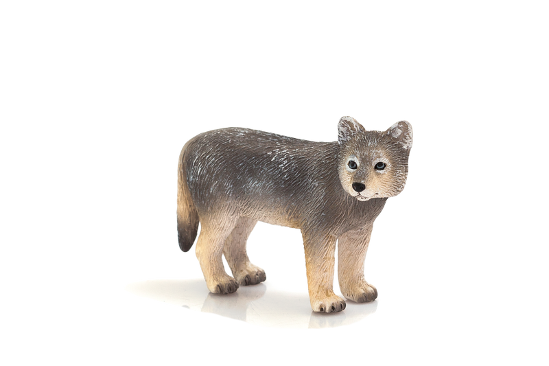 Timber Wolf Cub Toy Realistic Wildlife Figure