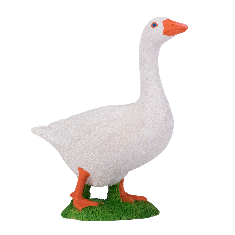 White Goose Toy Realistic Farm Animal Figurine