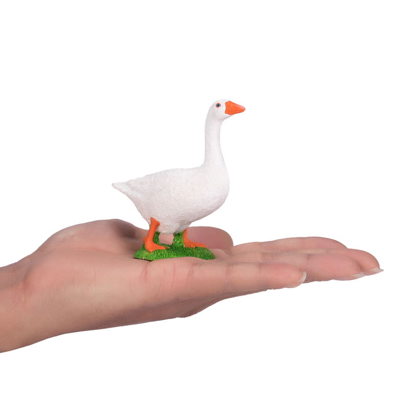 White Goose Toy Realistic Farm Animal Figurine