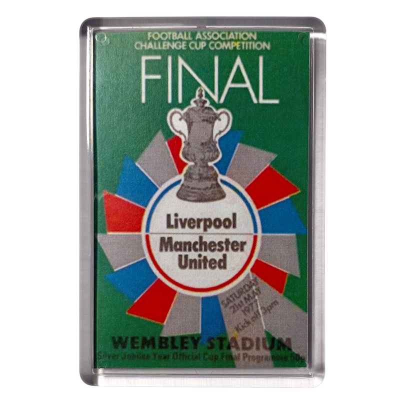 Wembley 1977 FA Cup Final programme Fridge Magnet