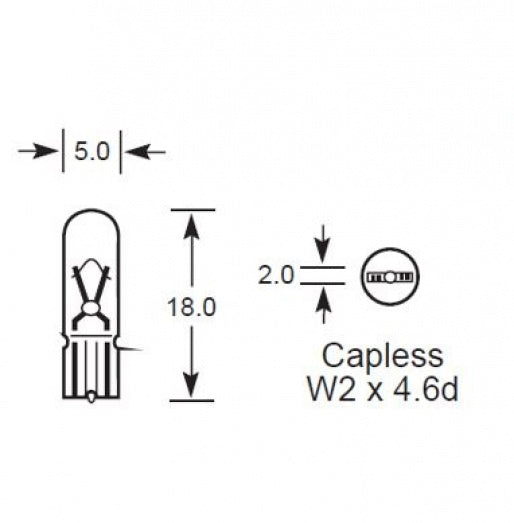 T5 BriteVue Vanity Mirror LED Bulbs – Ice White | CEUK (286 | W1.2W)