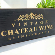 38CM BLACK WOODEN 6 BOTTLE WINE HOLDER - InStock