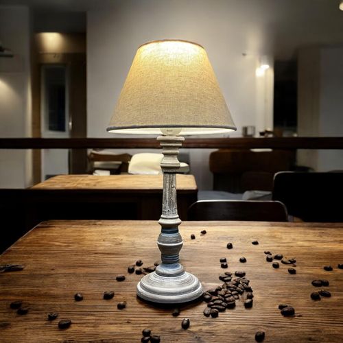 38CM TRADITIONAL STYLE LAMP AND SHADE - InStock