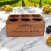 38CM WOODEN 6 BOTTLE WINE HOLDER - InStock