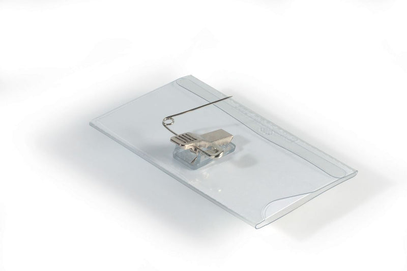 Durable COMBI CLIP Clip & Pin Name Badge Holders + Inserts | 50 Pack | 54 x 90mm