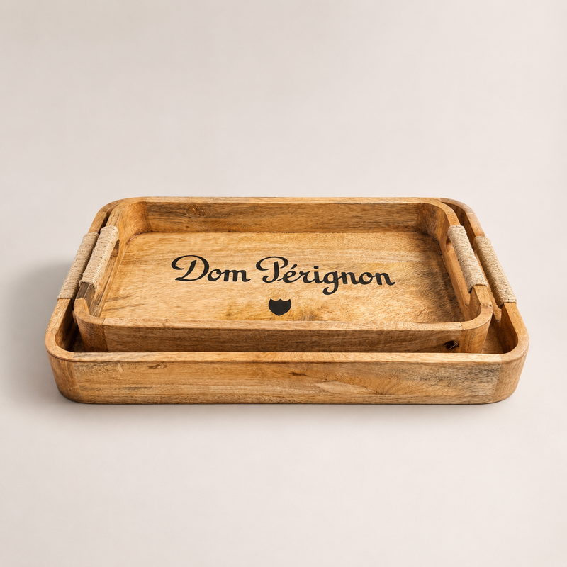 Wooden Serving Trays Dom Pérignon Champagne