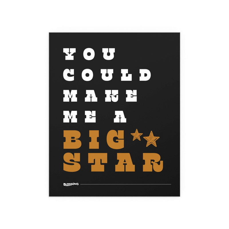 Blossoms - Big Star (Black + White + Orange)