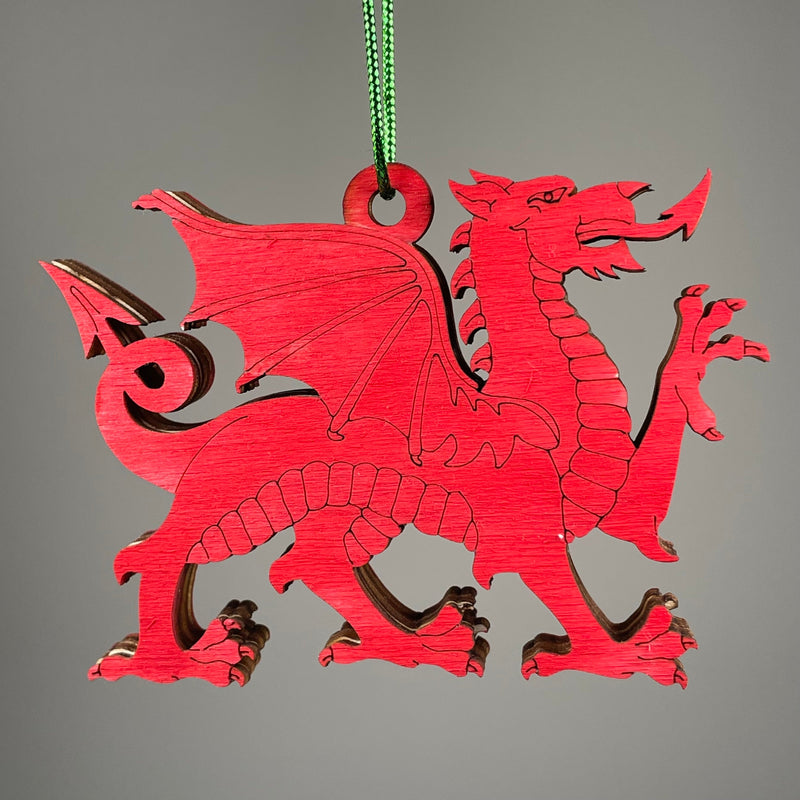 Welsh Dragon Bauble - Handmade Ornament
