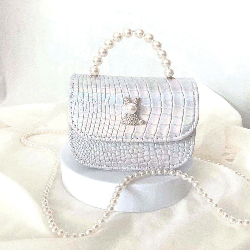 Rhinestone Rabbit Cute Girl Bag Pearl Portable Can Be Diagonal