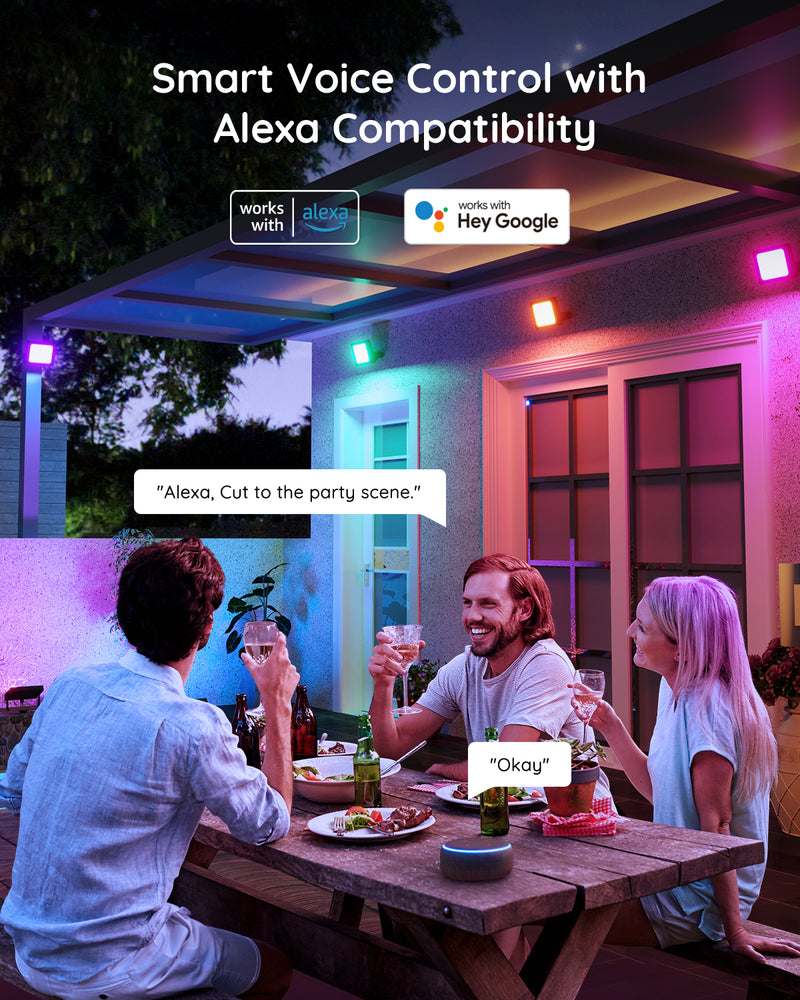 GOVEE RGBICWW LED SMART FLOOD LIGHT 4PCS