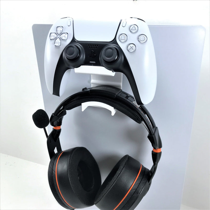 3D Cabin PS5 Controller & Headphone Console Bracket Mount Holder For Play Station 5 Digital Or Disc DualSense
