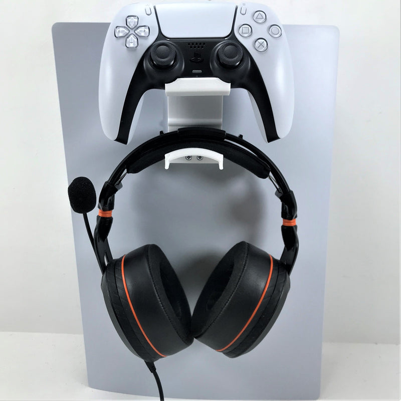 3D Cabin PS5 Controller & Headphone Console Bracket Mount Holder For Play Station 5 Digital Or Disc DualSense