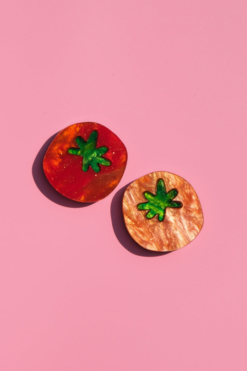 Cherry Tomato Hair Clips - Set of 2