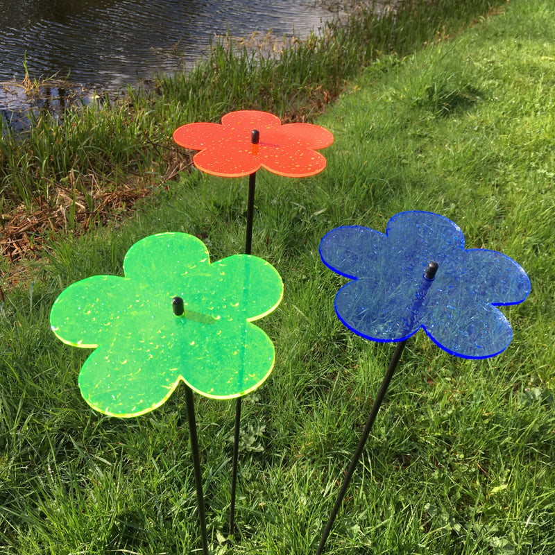 Large Garden Decor Ornaments Set of 3 'Blossoms'