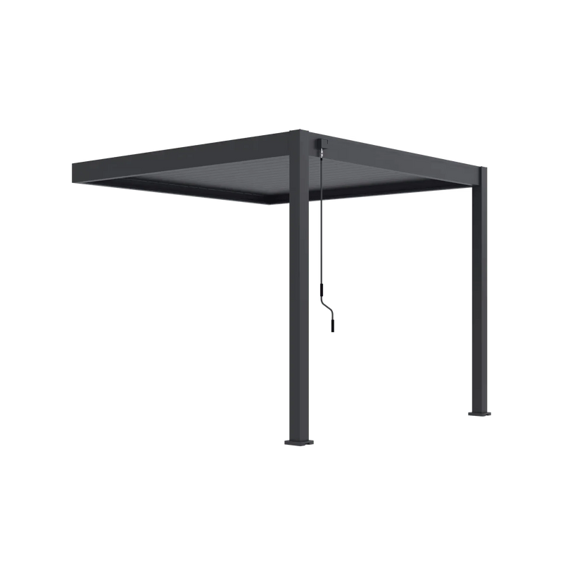 Aluminium Pergola 3m x 3m Wall Mounted