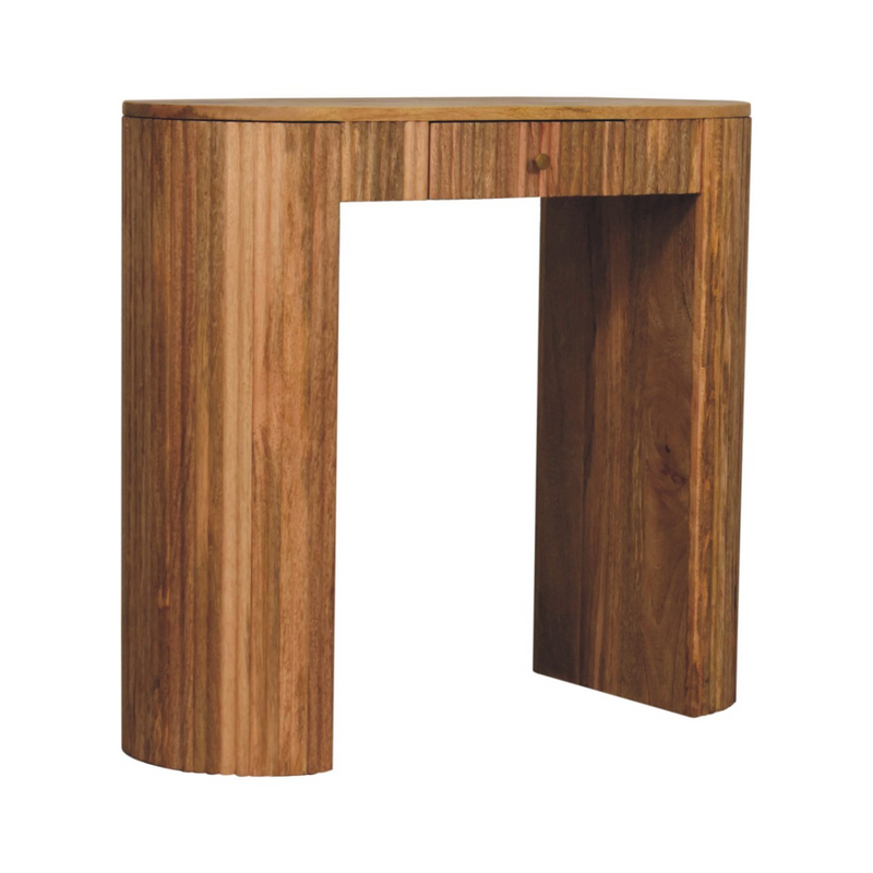 Artisan Furniture Solid Wood Soba Straight Console Table, 1 Drawer, Beige