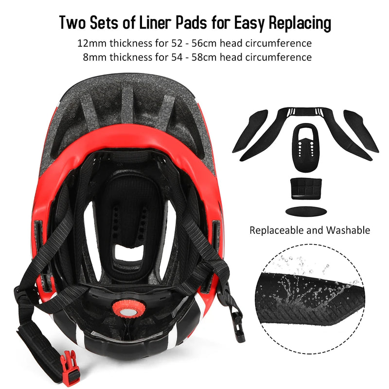 Lixada Motorcycle Children Helmet Kids Detachable Full Face Helmet Children Sports Safety Helmet for Cycling Skateboarding